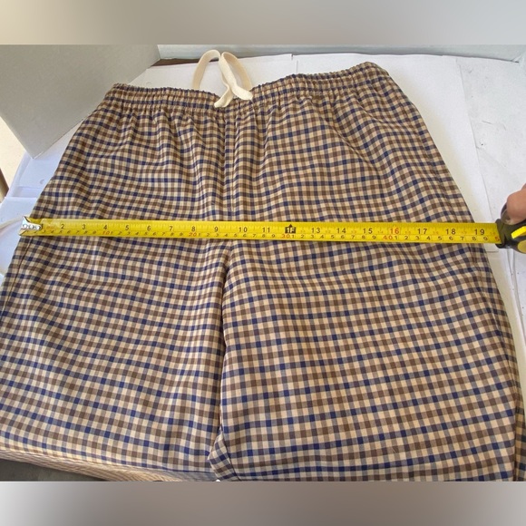 J. Crew 10P Italian Stretch Wool Pull On Trousers Navy Brown Check Tollegno 1900 - Picture 14 of 14